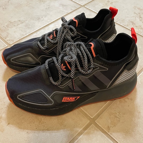 Adidas ZX 2K Boost MARVEL 'Stark Industries' IRON MAN Sneakers Like New Size 7 - Picture 8 of 14